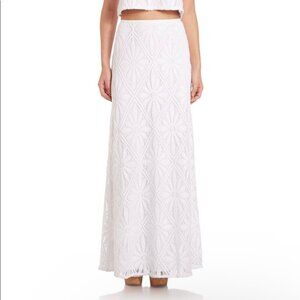 Lilly Pulitzer white lace maxi skirt 0